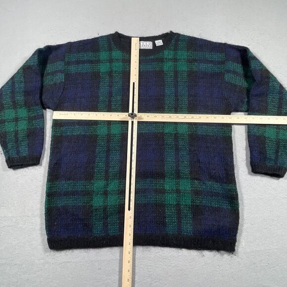Vintage Sweater Mohair Blend Sweater Wimen Size Large‎ Blackwatch Green 1990’s - Picture 5 of 9
